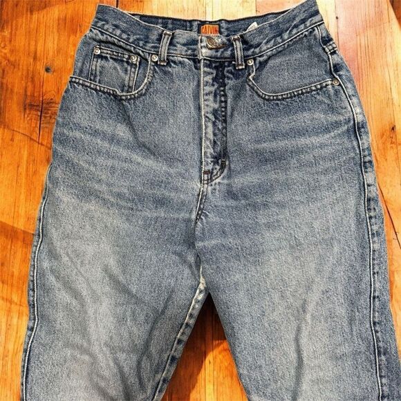 Vintage Calvin Klein Slim Straight Jeans Mom 27”Tapered High Rise - Picture 4 of 11